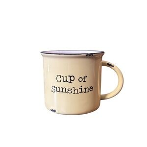Natural Life Cup of Sunshine Light Yellow Ceramic Campfire Coffee Mug Tea Cup